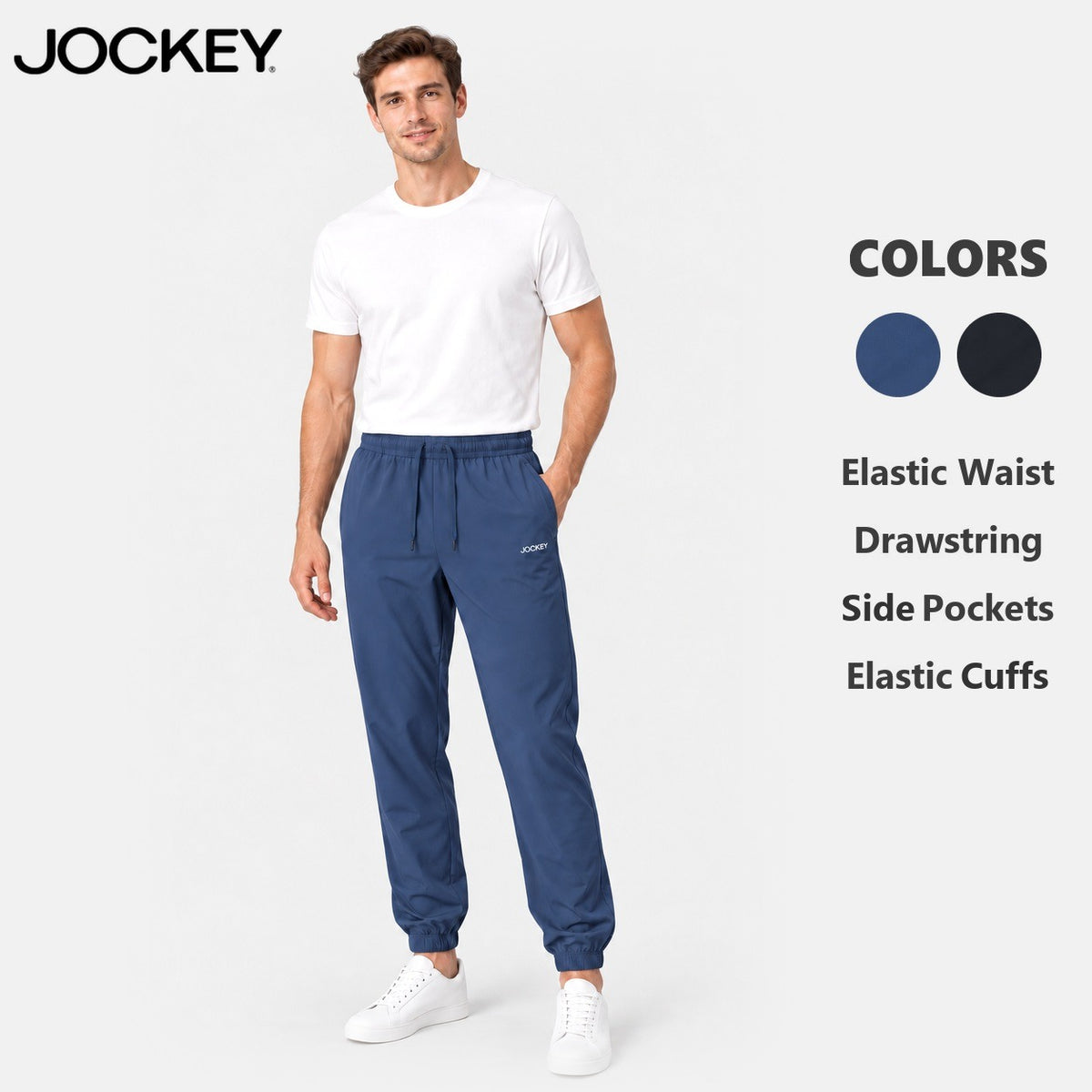 Jockey Men's Jogger Pants with Side Pockets | Ultra Cooling | JMJ639980