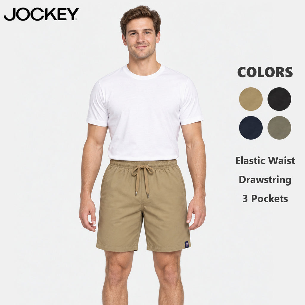 Jockey Men's Casual Shorts with Side Pockets | 100% Cotton | JMM639978