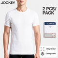 Jockey Men's Round Neck Undershirt Tee 2-Pack | 100% Cotton Rib | JMN659992