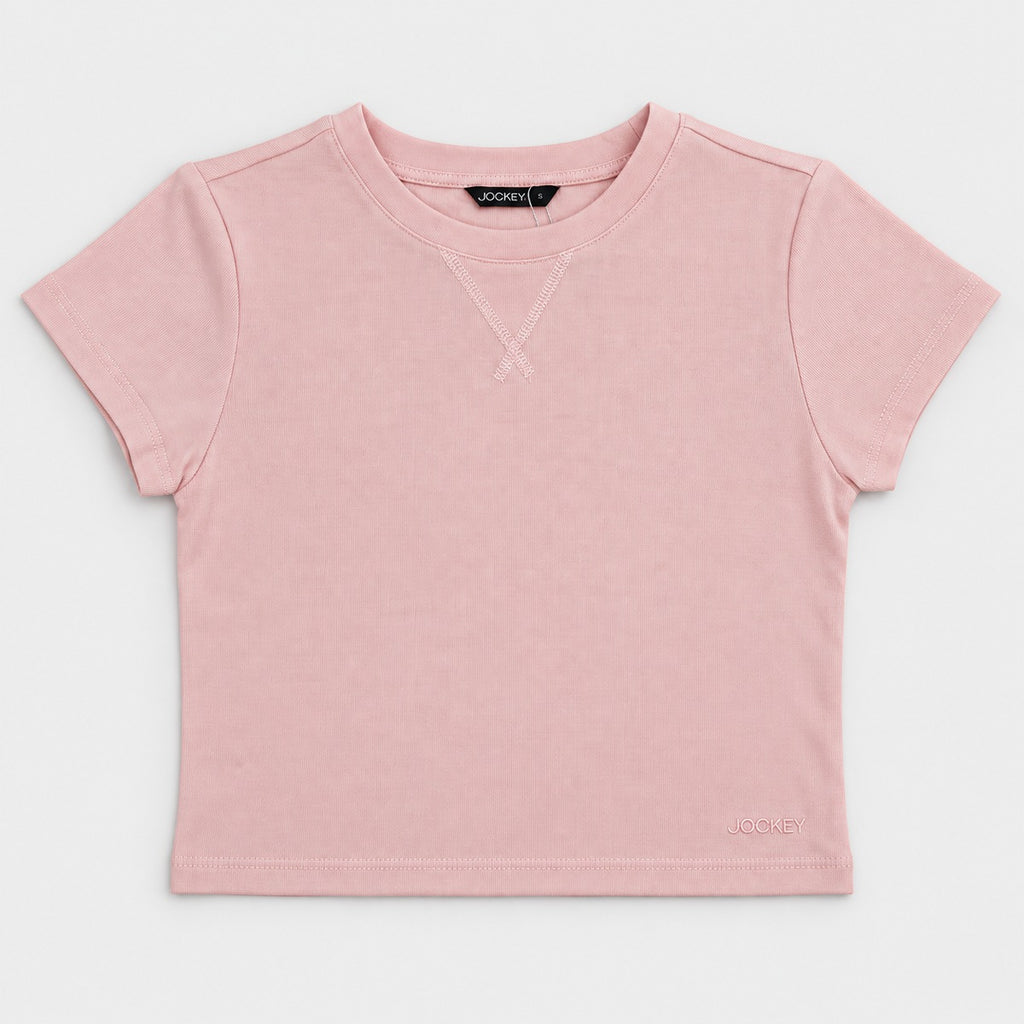Jockey Women's Rib Mini Tee | Cotton Blend | JLT671124