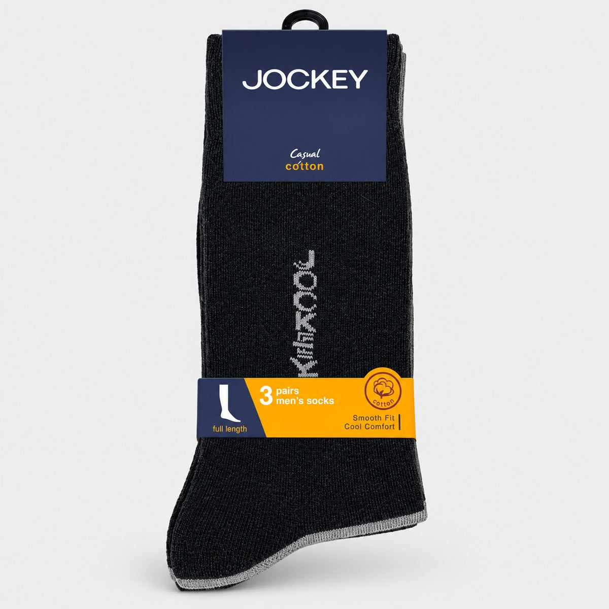 Jockey Men's Full Length Socks 3-Pack | Cotton Elastane | JMS639921