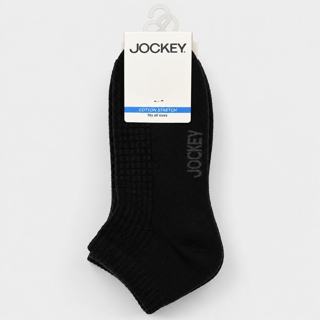 Jockey Men's Casual Ankle Socks 3-Pack Textured Knit | Cotton Spandex | JMS651056