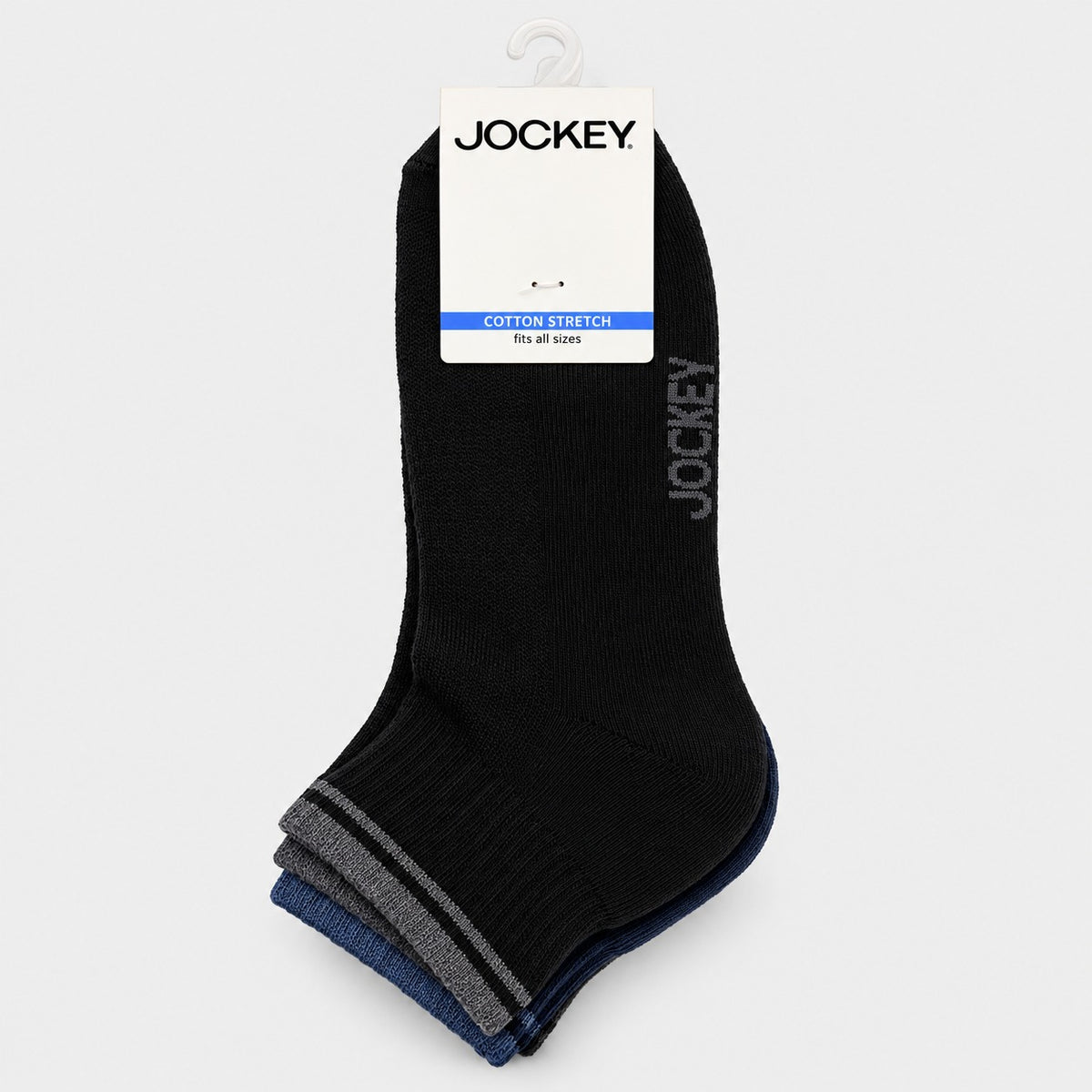 Jockey Men's Quarter Length Socks 3-Pack | Cotton Spandex | JMS651057