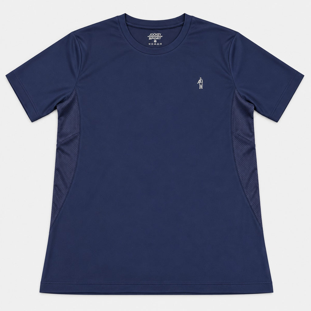 Jockey Men's Round Neck Active Tee with Side Mesh | JMT639914