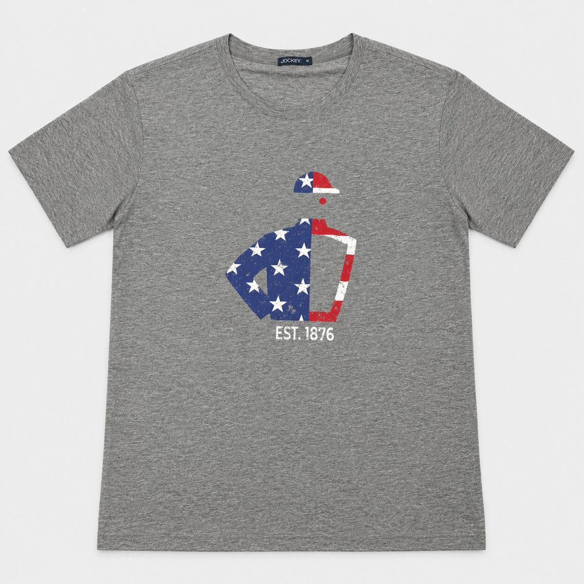Jockey Men's Round Neck Graphic Tee Stars and Stripes | 100% Cotton | JMT651011