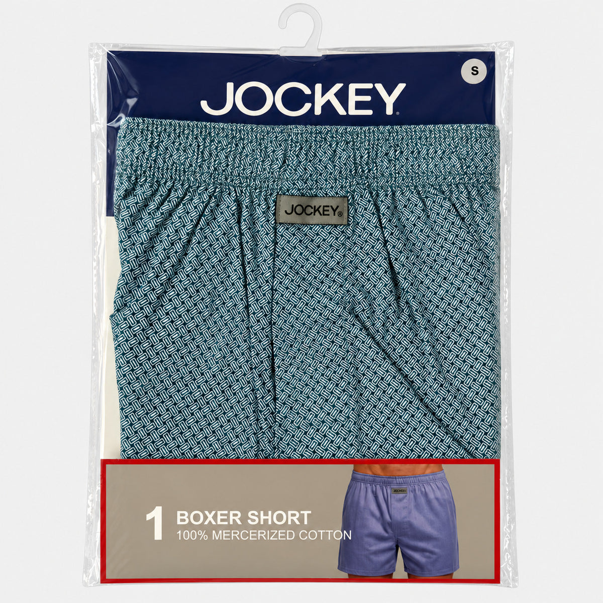Jockey Men's 1pc Boxer Shorts | 100% Mercerized Cotton | JMX651003AS1