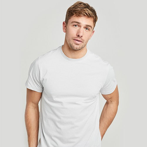 Jockey® Cotton Single Jersey Basic Tee with High Den Logo on sleeve | JMT938617