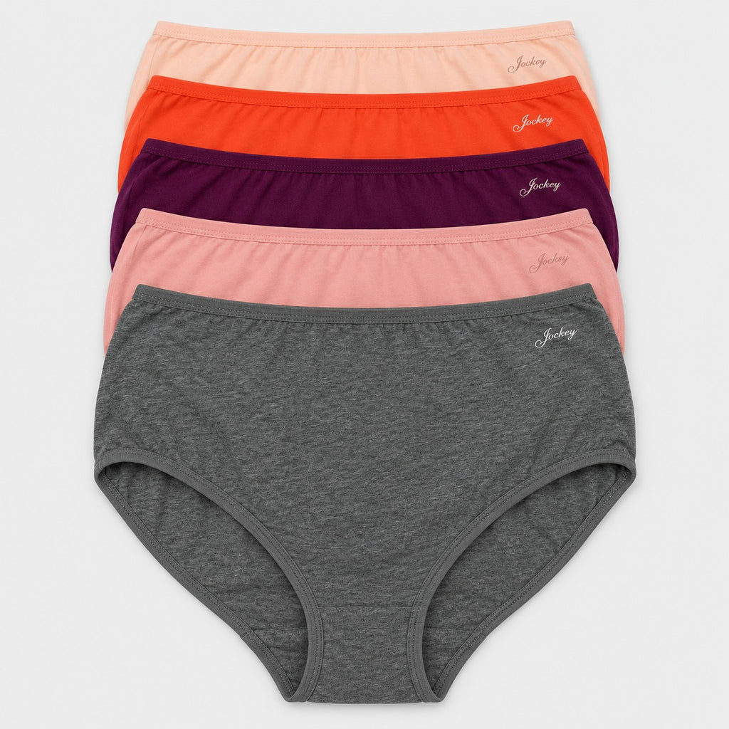 Jockey Women's Essentials Maxi Panties 5-Pack | Cotton Spandex | JLU609997AS1