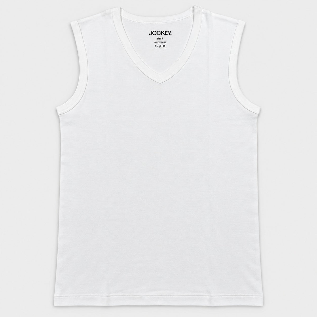 Jockey Men's V-Neck Muscle Undershirt 2-Pack | 100% Cotton Rib | JMN659991