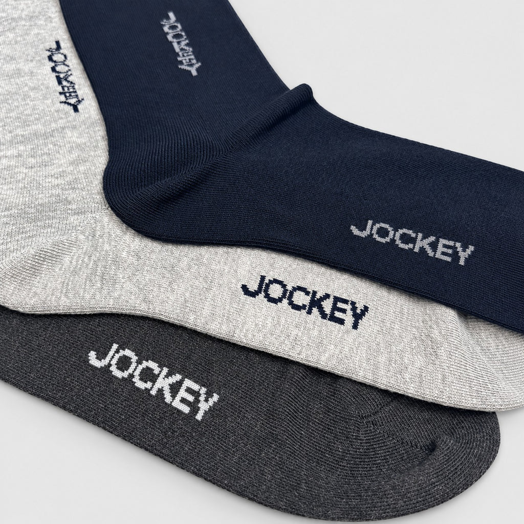 Jockey Men's Full Length Socks 3-Pack | Cotton Elastane | JMS639921
