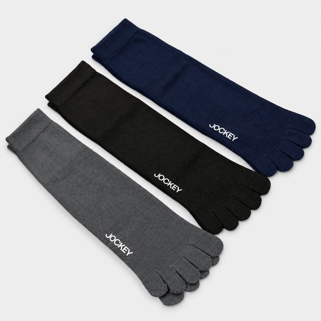 Jockey Men's Quarter Length Toe Socks 3-Pack | Cotton Stretch | JMS651054