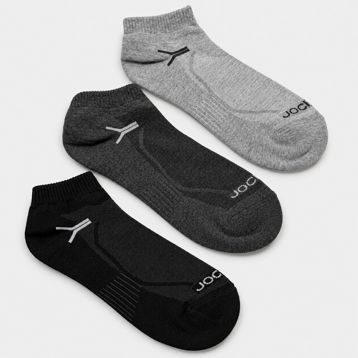 Jockey Men's Casual Ankle Socks 3-Pack | Cotton Spandex | JMS651055