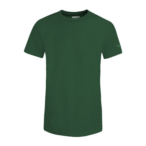 Jockey® Cotton Single Jersey Basic Tee with High Den Logo on sleeve | JMT938617