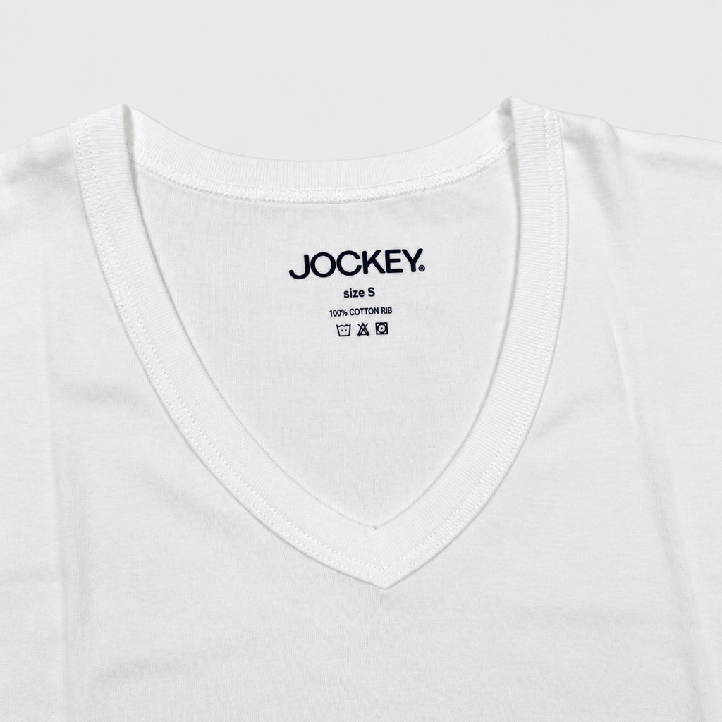 Jockey Men's V-Neck Muscle Undershirt 2-Pack | 100% Cotton Rib | JMN659991