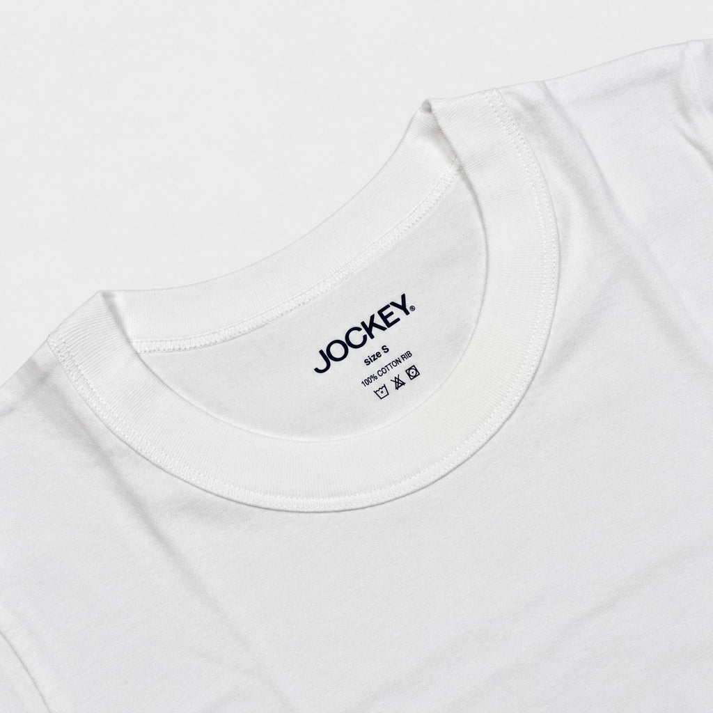 Jockey Men's Round Neck Undershirt Tee 2-Pack | 100% Cotton Rib | JMN659992