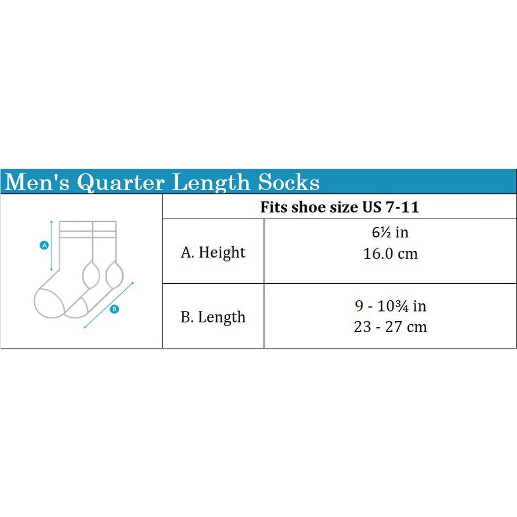 Jockey Men's Quarter Length Socks 3-Pack | Cotton Spandex | JMS651057