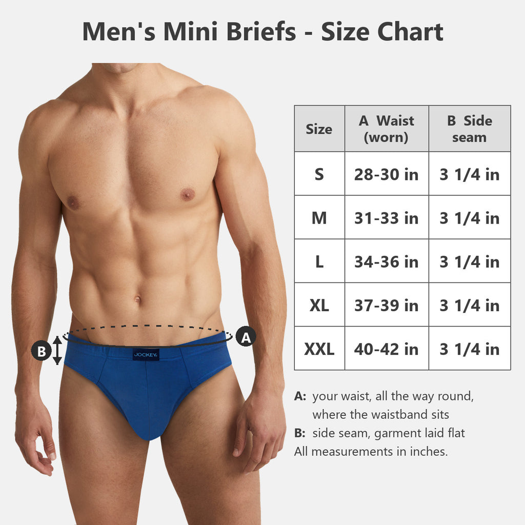 Jockey Men's Mini Briefs 5-Pack | Bamboo Elastane | JMB659918AS1