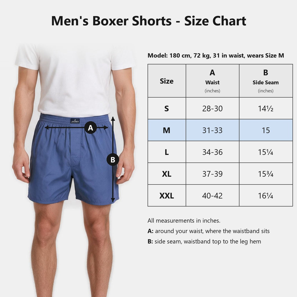 Jockey Men's Woven Boxer Shorts 2-Pack | Viscose Blend | JMX601063AS1