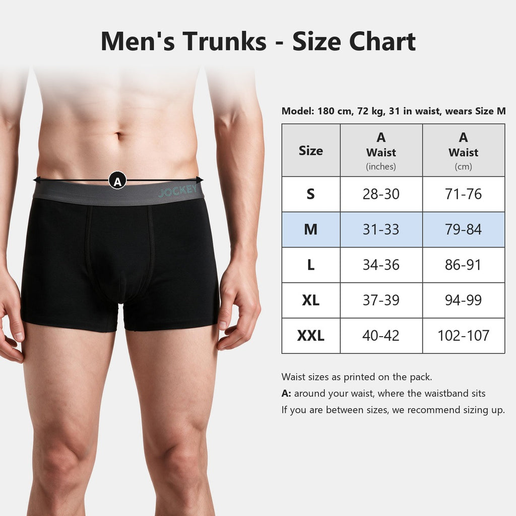 Jockey Men's Seamless Trunks 2-Pack | Modal Elastane | JMK651007