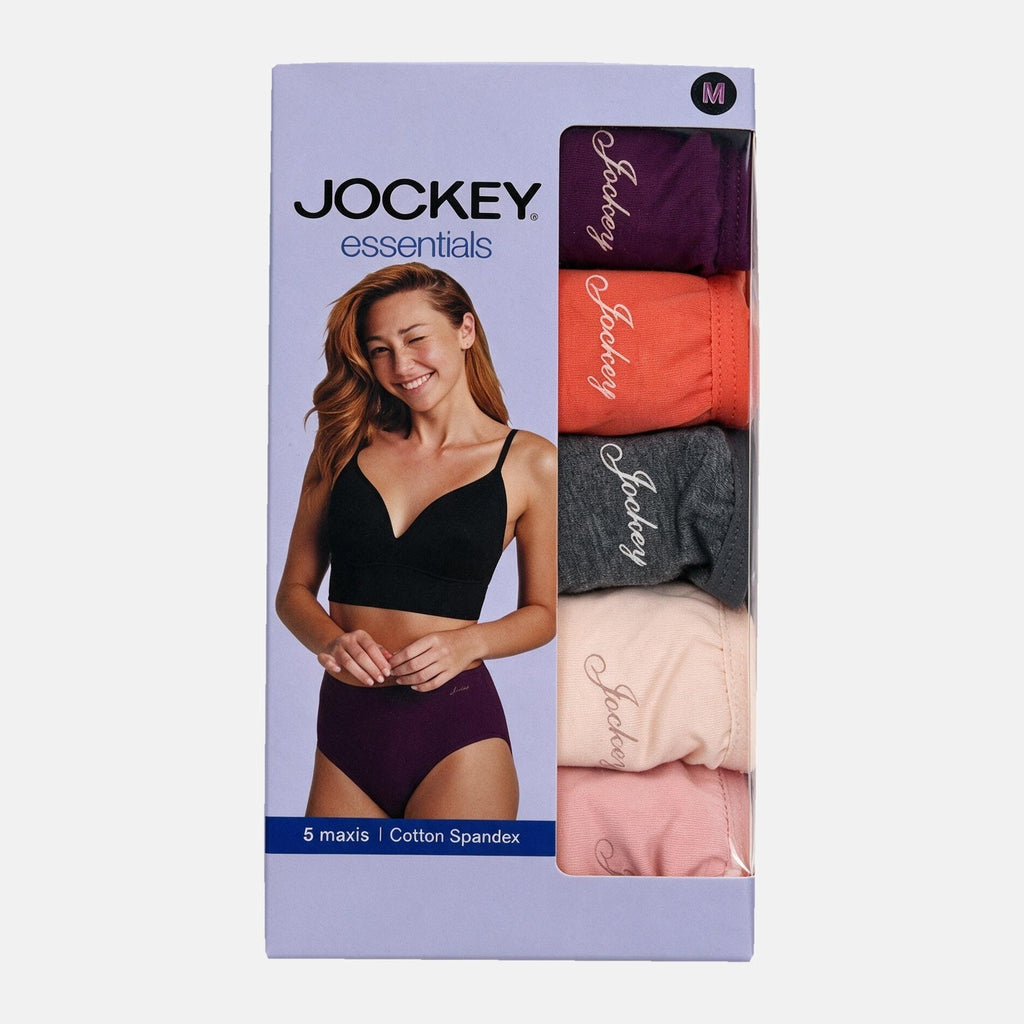 Jockey Women's Essentials Maxi Panties 5-Pack | Cotton Spandex | JLU609997AS1