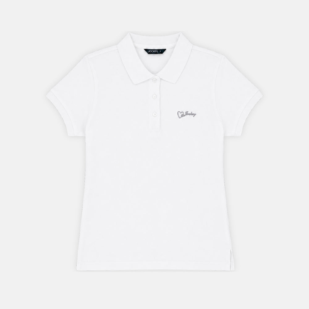 Jockey® Ladies Basic Solid Polo With Wording | JLP639924