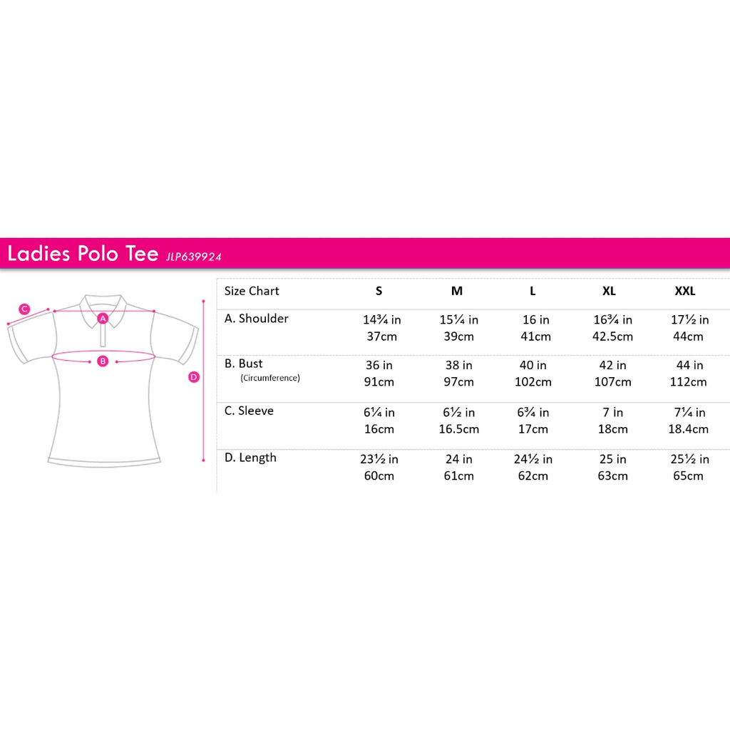 Jockey® Ladies Basic Solid Polo With Wording | JLP639924