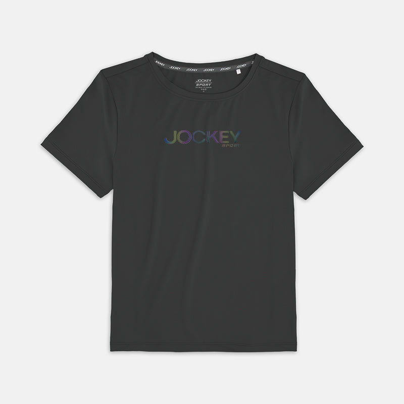 JOCKEY® LADIES' SPORT ACTIVE TEE WITH REFLECTIVE PRINT | JLT449349