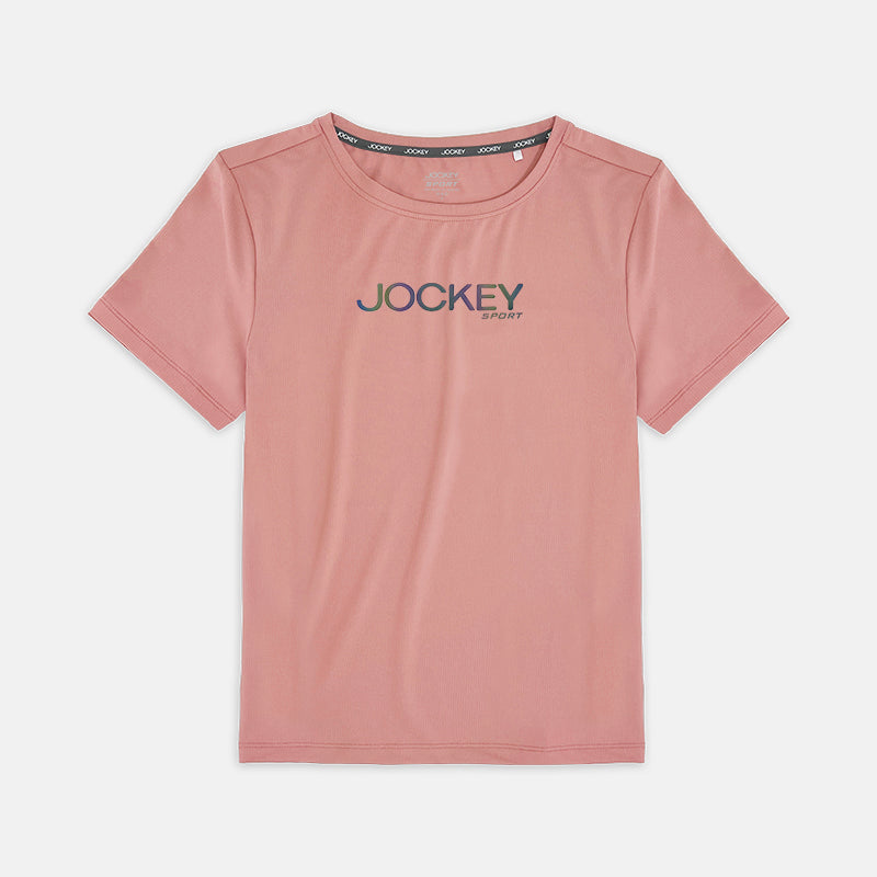 JOCKEY® LADIES' SPORT ACTIVE TEE WITH REFLECTIVE PRINT | JLT449349