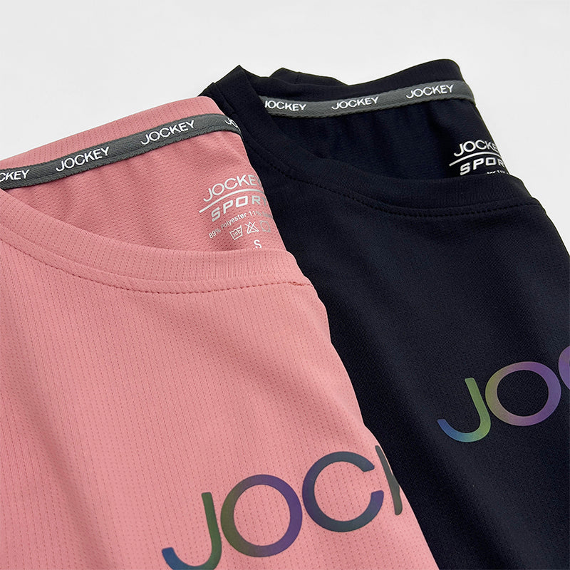 JOCKEY® LADIES' SPORT ACTIVE TEE WITH REFLECTIVE PRINT | JLT449349