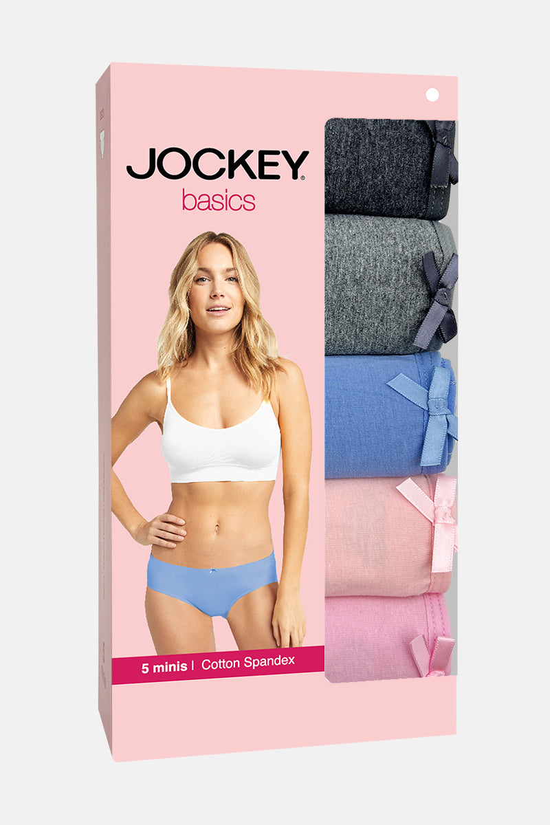 Jockey® Cotton Spandex Mini Panties 5-Pack