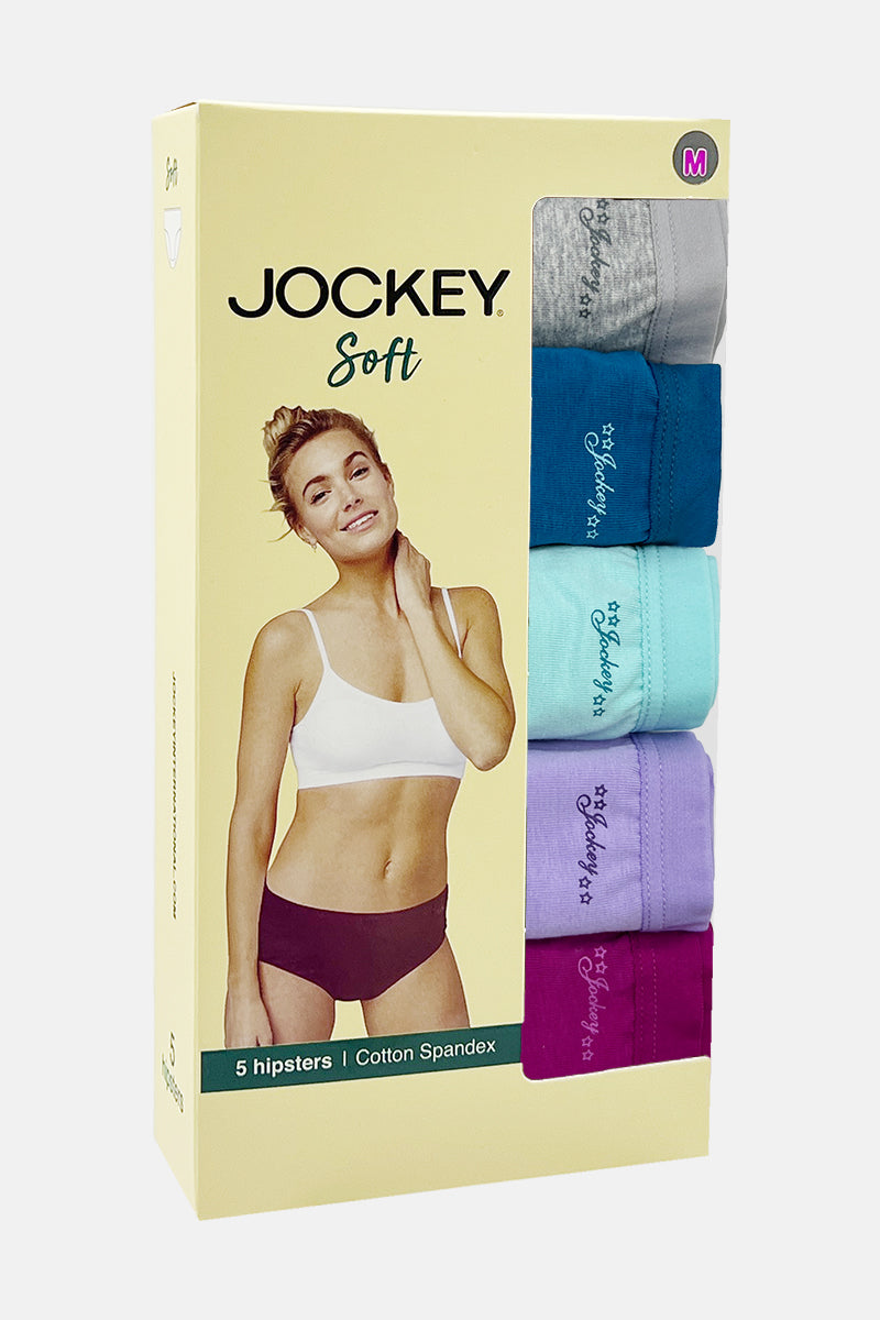 Jockey® Cotton Spandex Hipster Panties 5-Pack