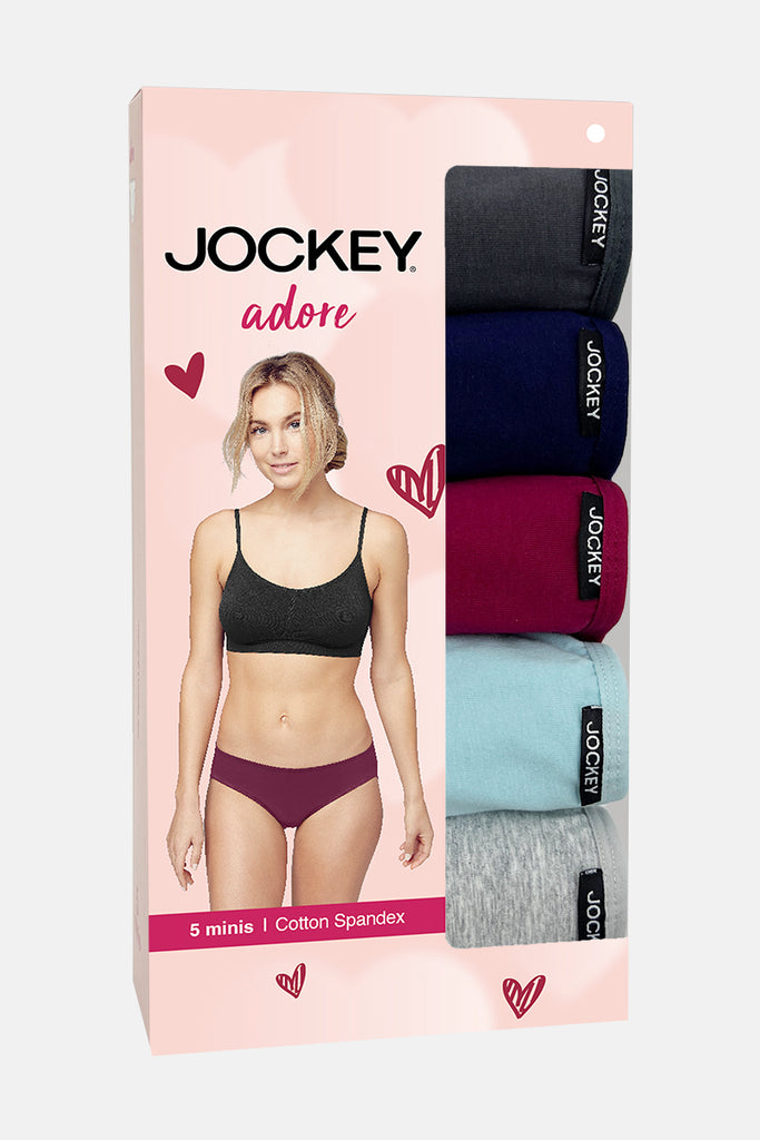 Jockey® 5pcs Ladies' Panties, Cotton Spandex, Essential, Midi