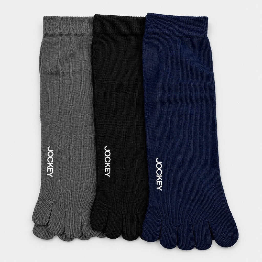 Jockey Men's Quarter Length Toe Socks 3-Pack | Cotton Stretch | JMS651054