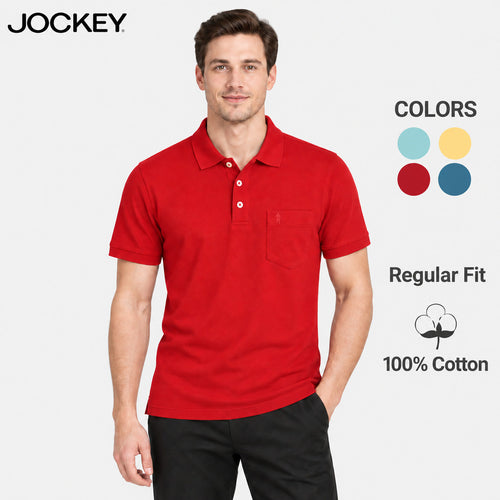 Jockey Men's Pique Polo with Pocket | 100% Cotton | JMP379017