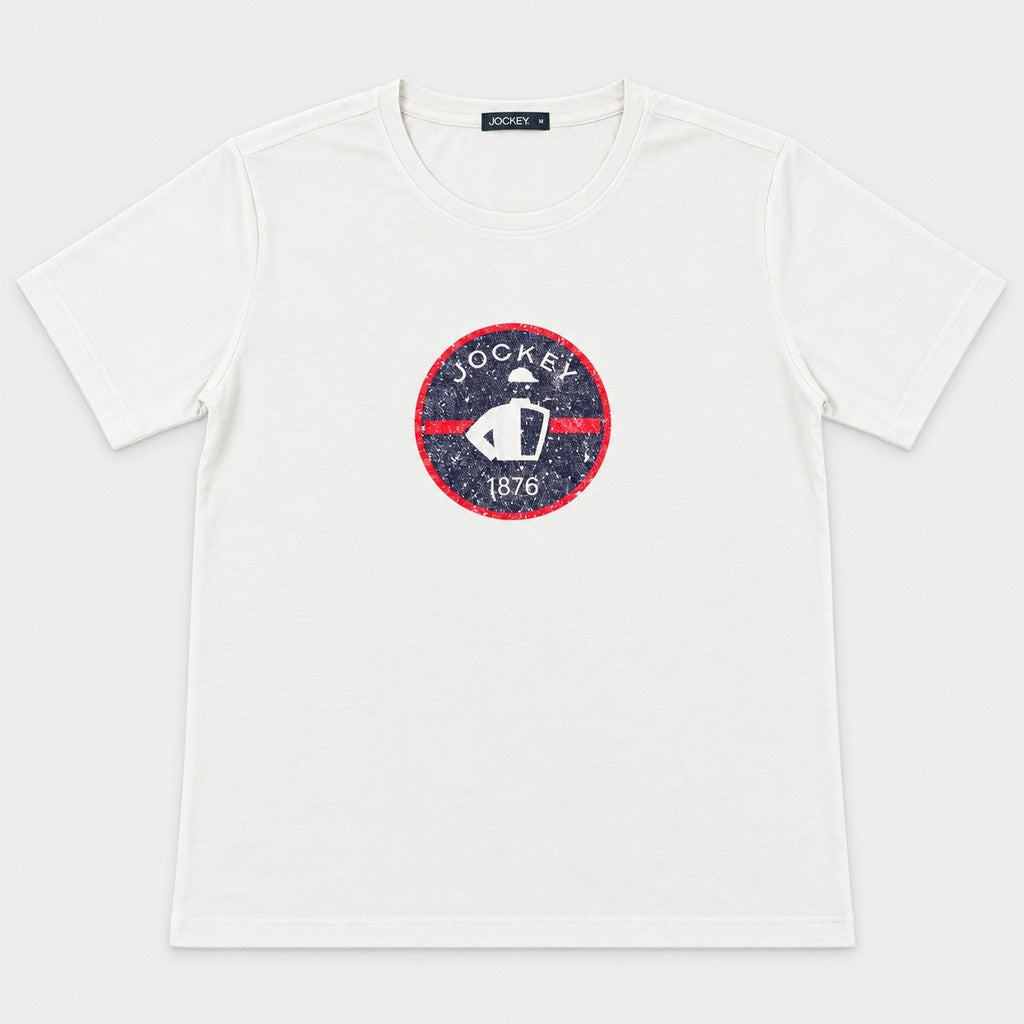 Jockey Men's Round Neck Graphic Tee 1876 Badge | 100% Cotton | JMT651012