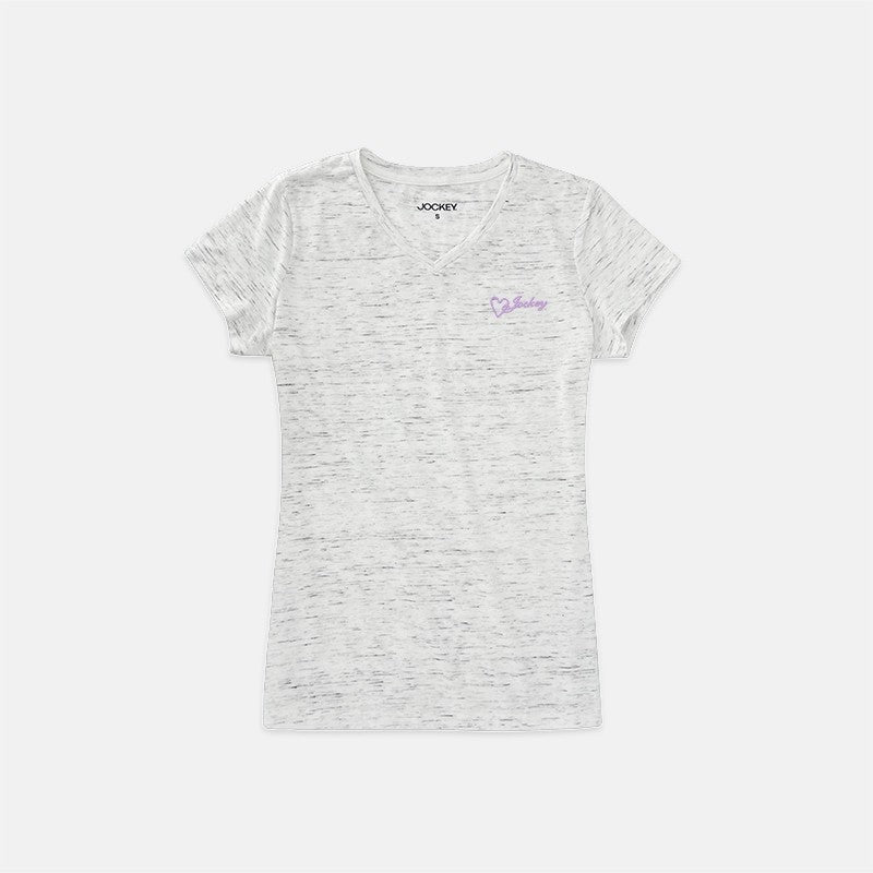 Jockey Ladies Melange V-Neck Basic Tee JLT358913
