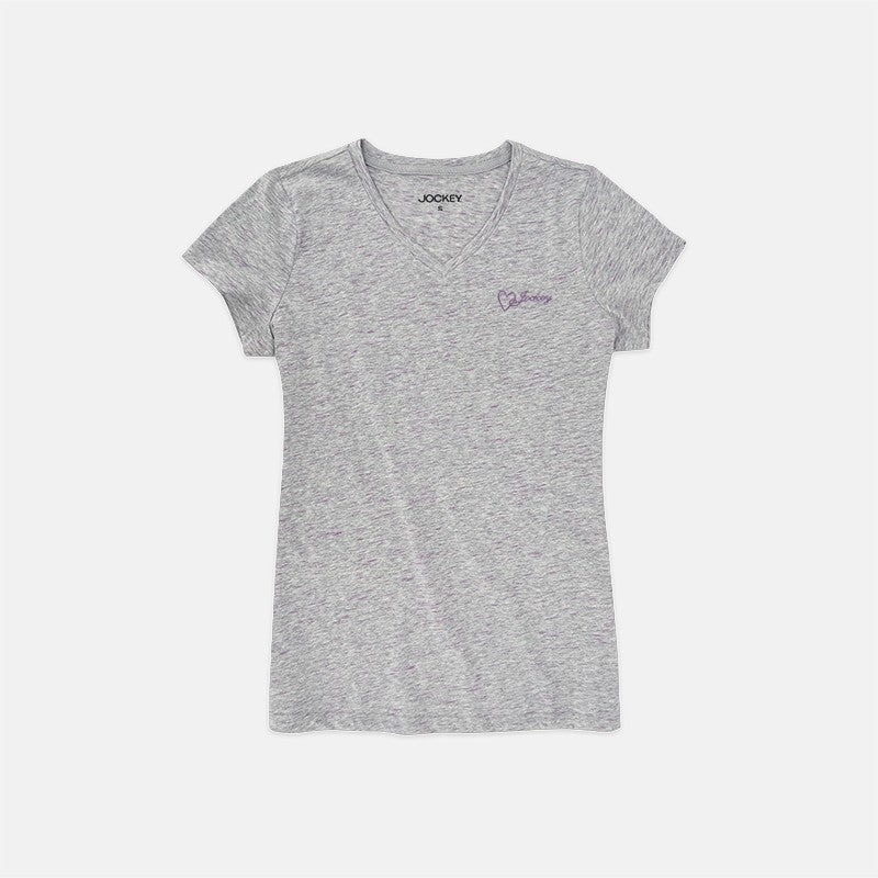 Jockey Ladies Melange V-Neck Basic Tee JLT358913