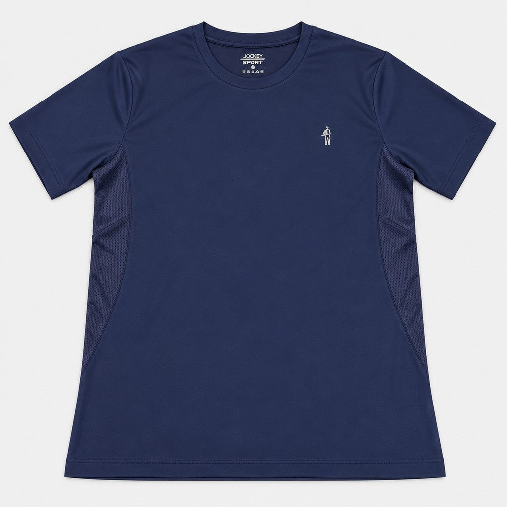 Jockey Men's Round Neck Active Tee with Side Mesh | JMT639914