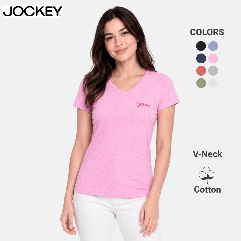 Jockey Ladies Melange V-Neck Basic Tee JLT358913