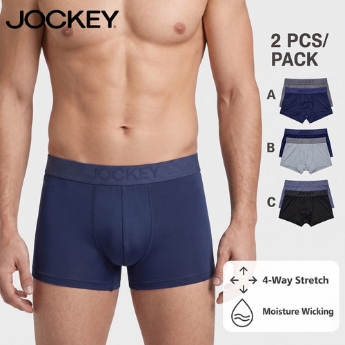 Jockey Men's Active Trunks 2-Pack | Microfiber Elastane | JMK651000