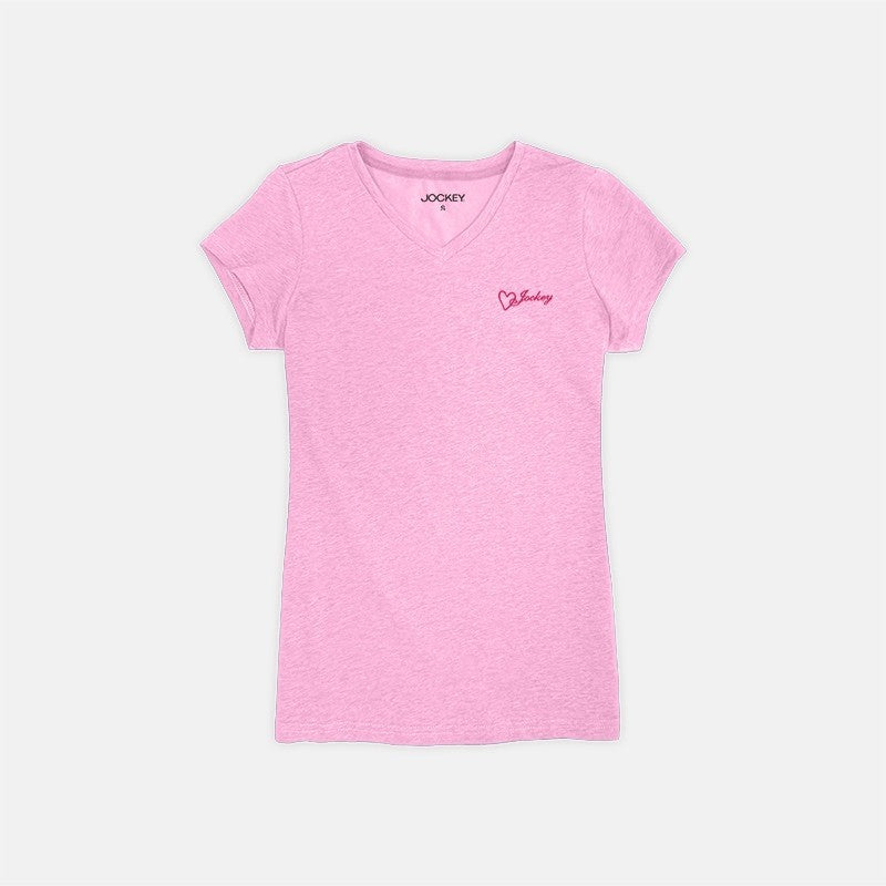 Jockey Ladies Melange V-Neck Basic Tee JLT358913