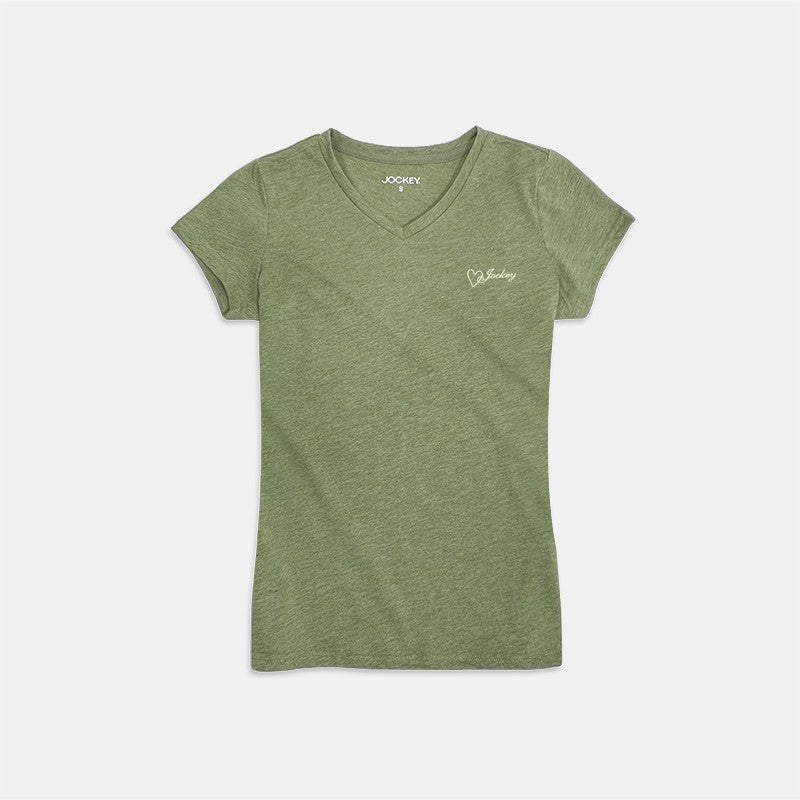 Jockey Ladies Melange V-Neck Basic Tee JLT358913