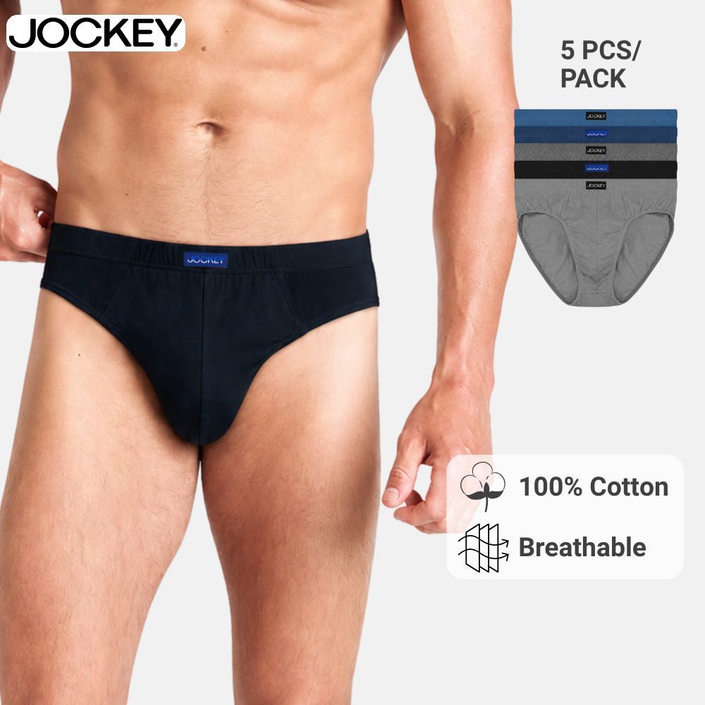 Jockey® Fully Combed Cotton Briefs 5-Pack | JMB579729