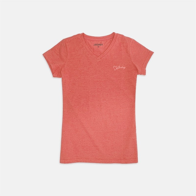 Jockey Ladies Melange V-Neck Basic Tee JLT358913