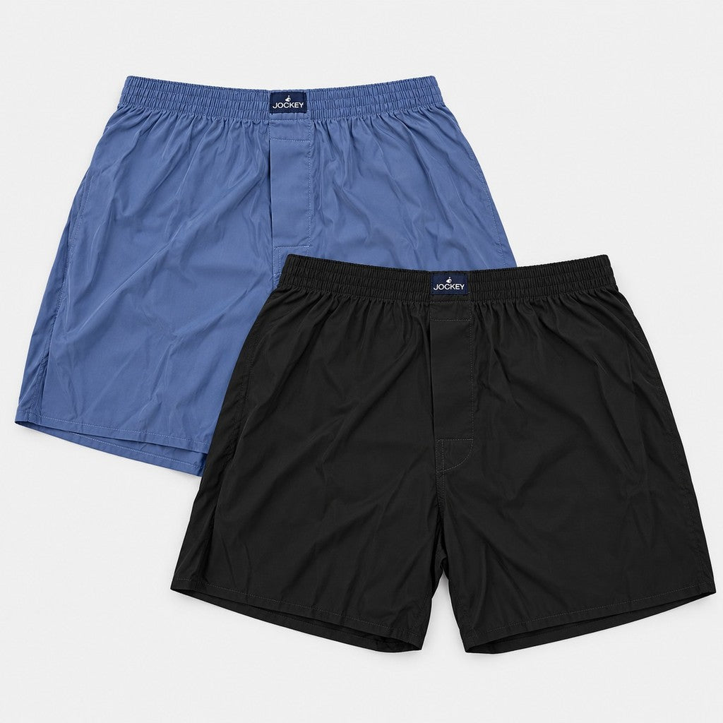 Jockey Men's Woven Boxer Shorts 2-Pack | Viscose Blend | JMX601063AS1