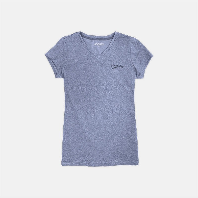 Jockey Ladies Melange V-Neck Basic Tee JLT358913