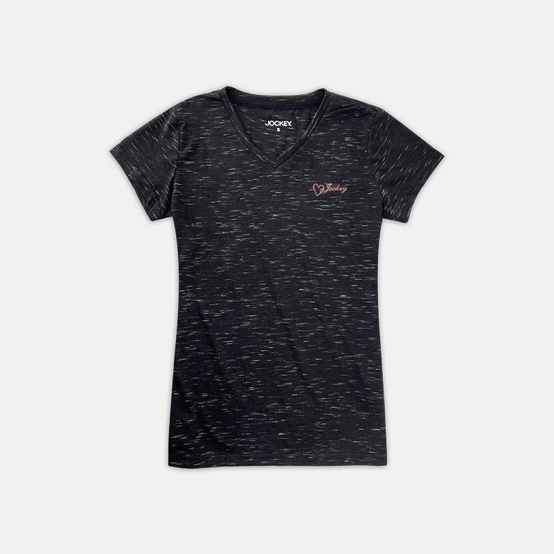 Jockey Ladies Melange V-Neck Basic Tee JLT358913