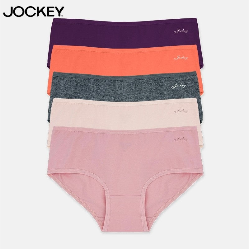 Jockey® Cotton Spandex Hipster Panties 5-Pack | JLU308623