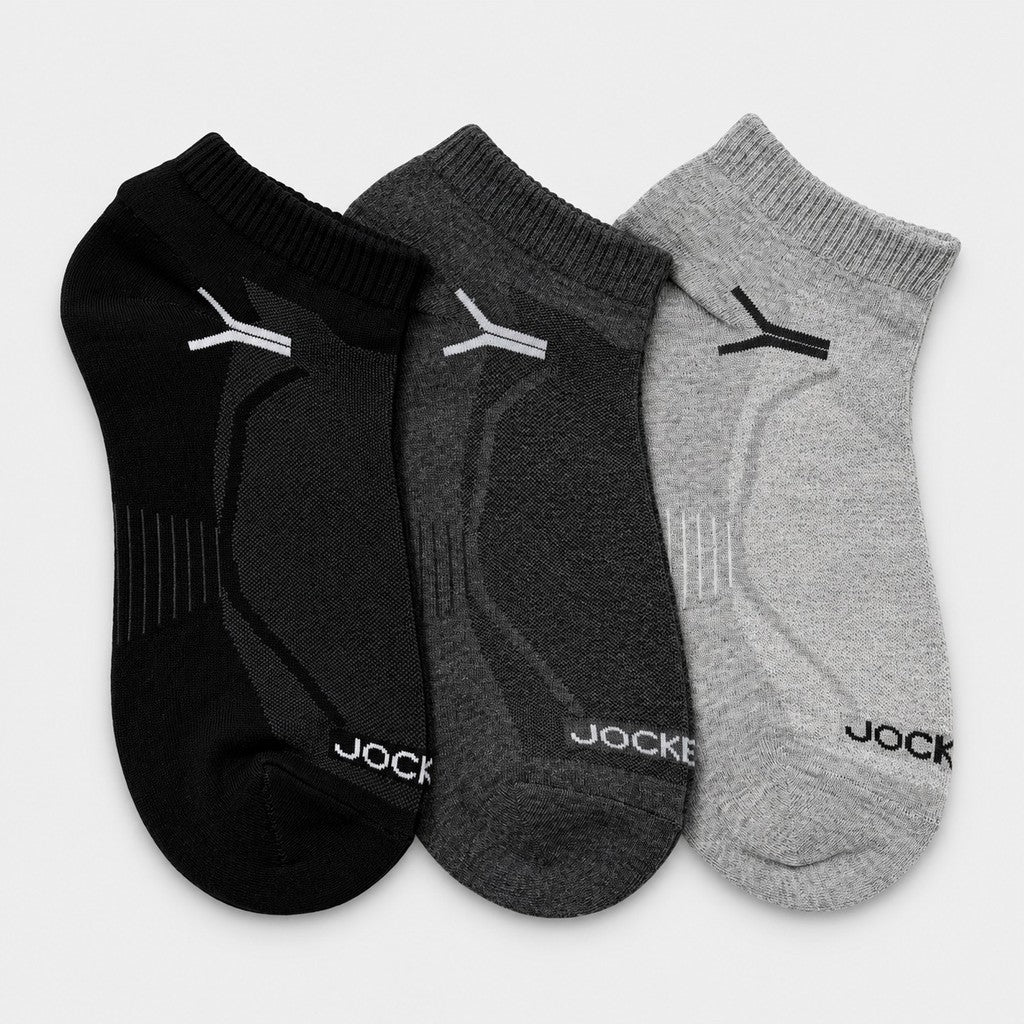 Jockey Men's Casual Ankle Socks 3-Pack | Cotton Spandex | JMS651055