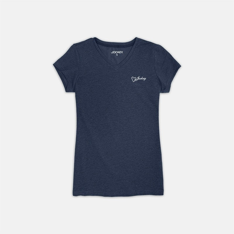 Jockey Ladies Melange V-Neck Basic Tee JLT358913